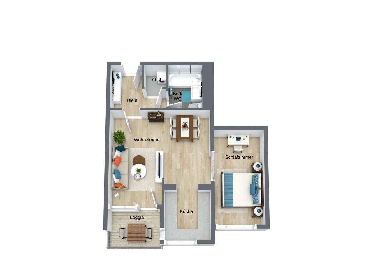 Charmante 2-Zimmer-Wohnung München-Perlach