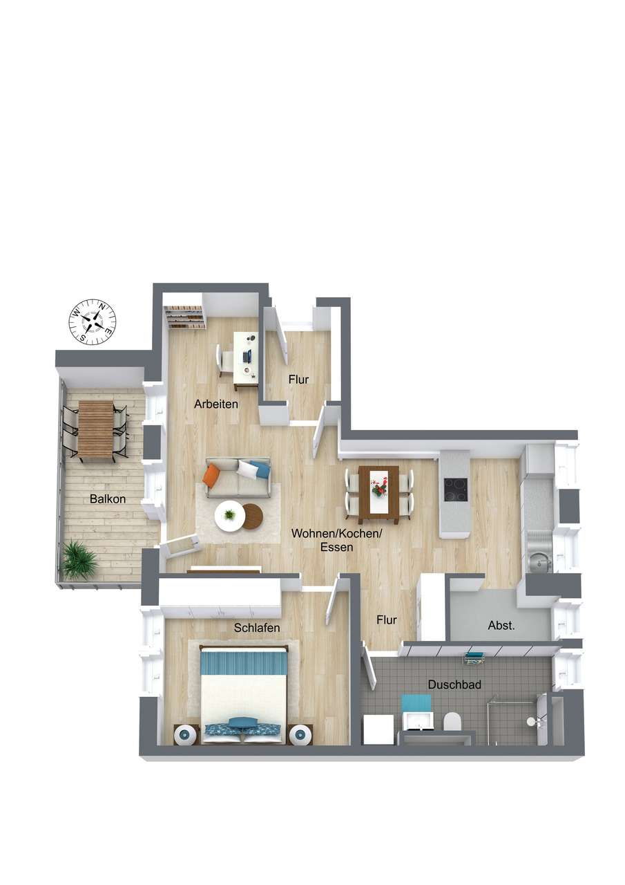 Chice 2,5-Zimmer-Wohnung München-Allach