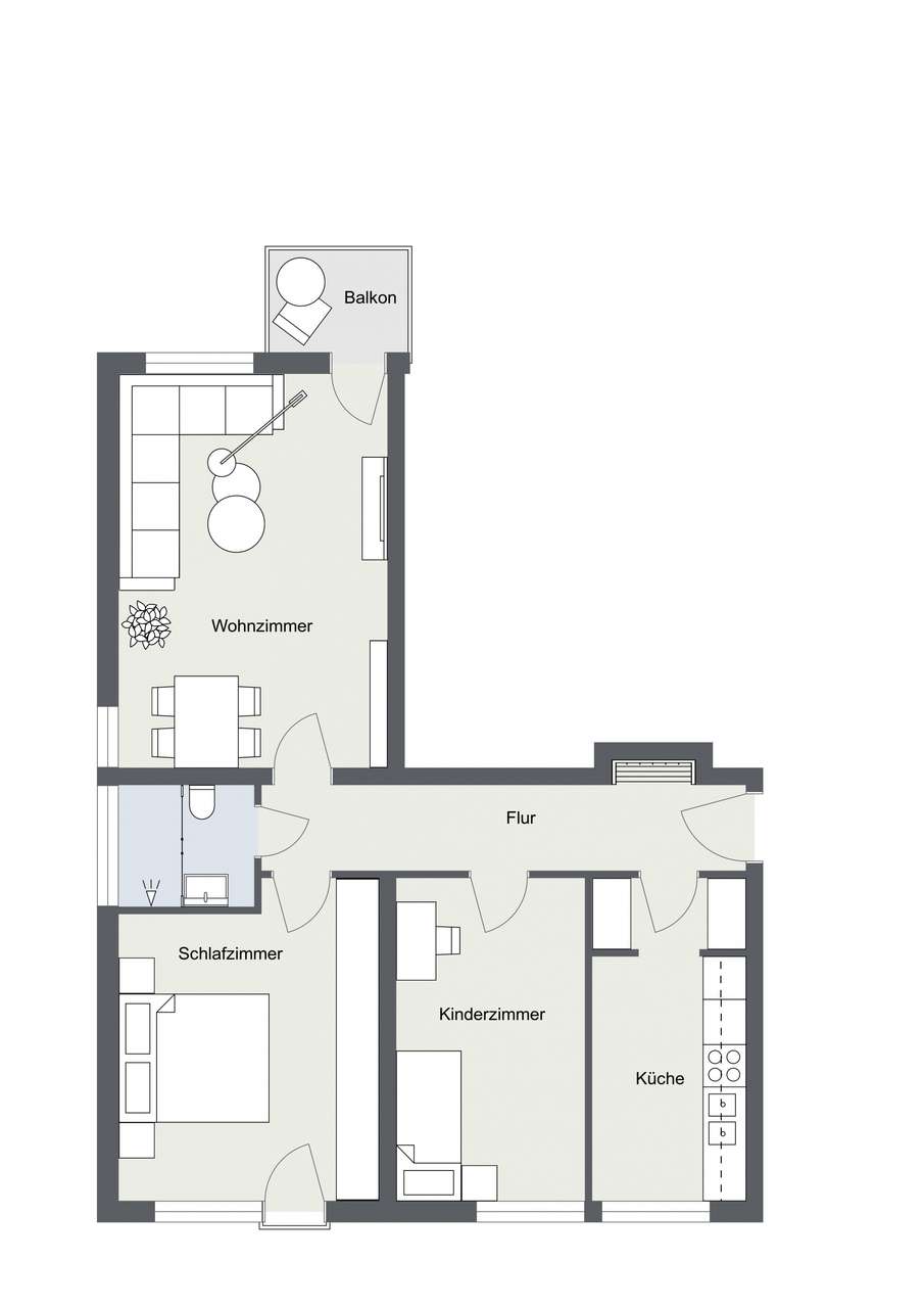 Charmante 3-Zimmer-Wohnung am Lerchenauer See