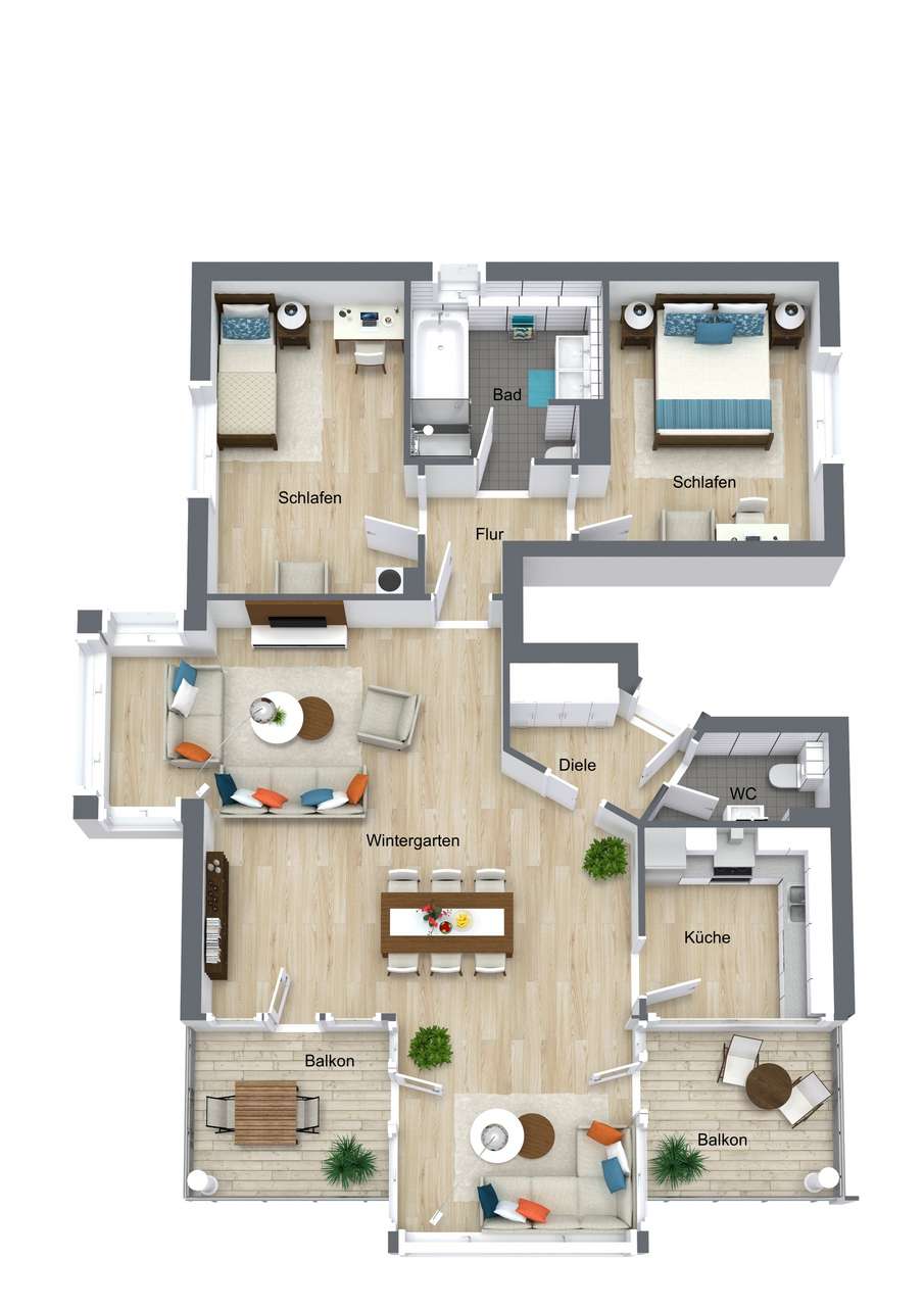 Großzügige, helle 3-Zimmer-Wohnung in Starnberg