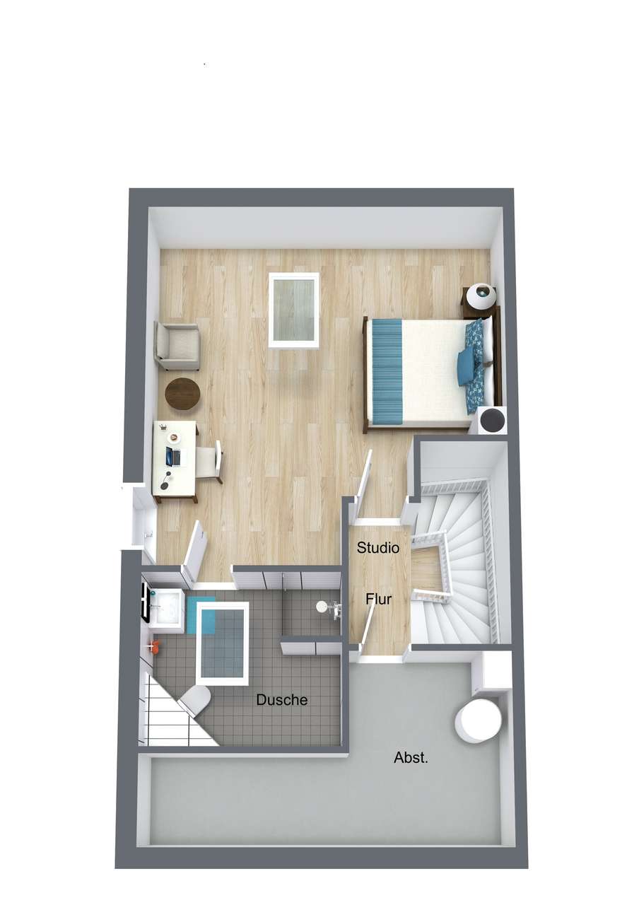 Grundriss DG 3D Grundriss DG 3D