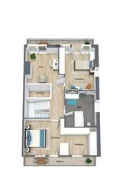 Grundriss Obergeschoß 3D Grundriss Obergeschoß 3D