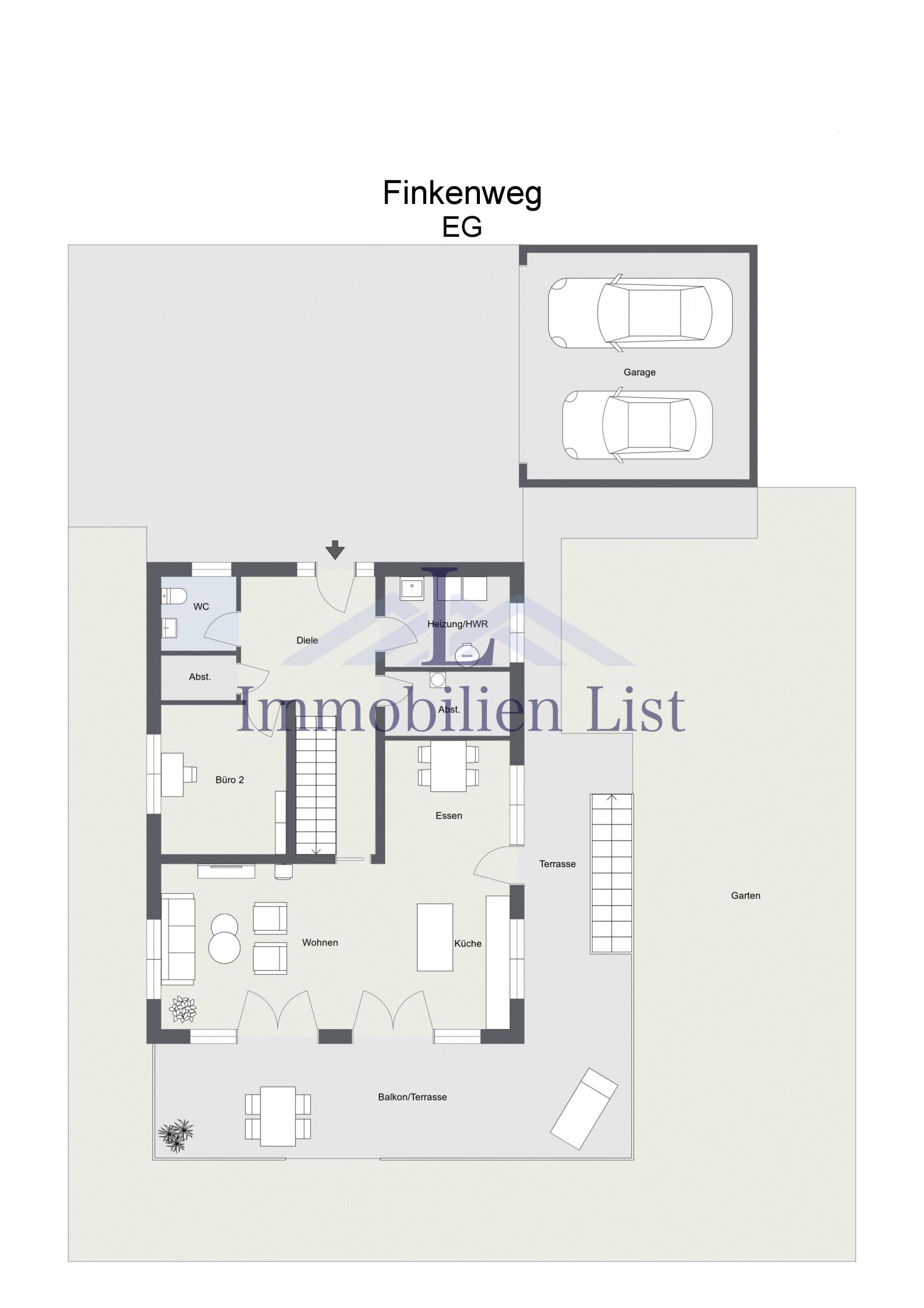 Finkenweg - EG - 2D Floor Plan