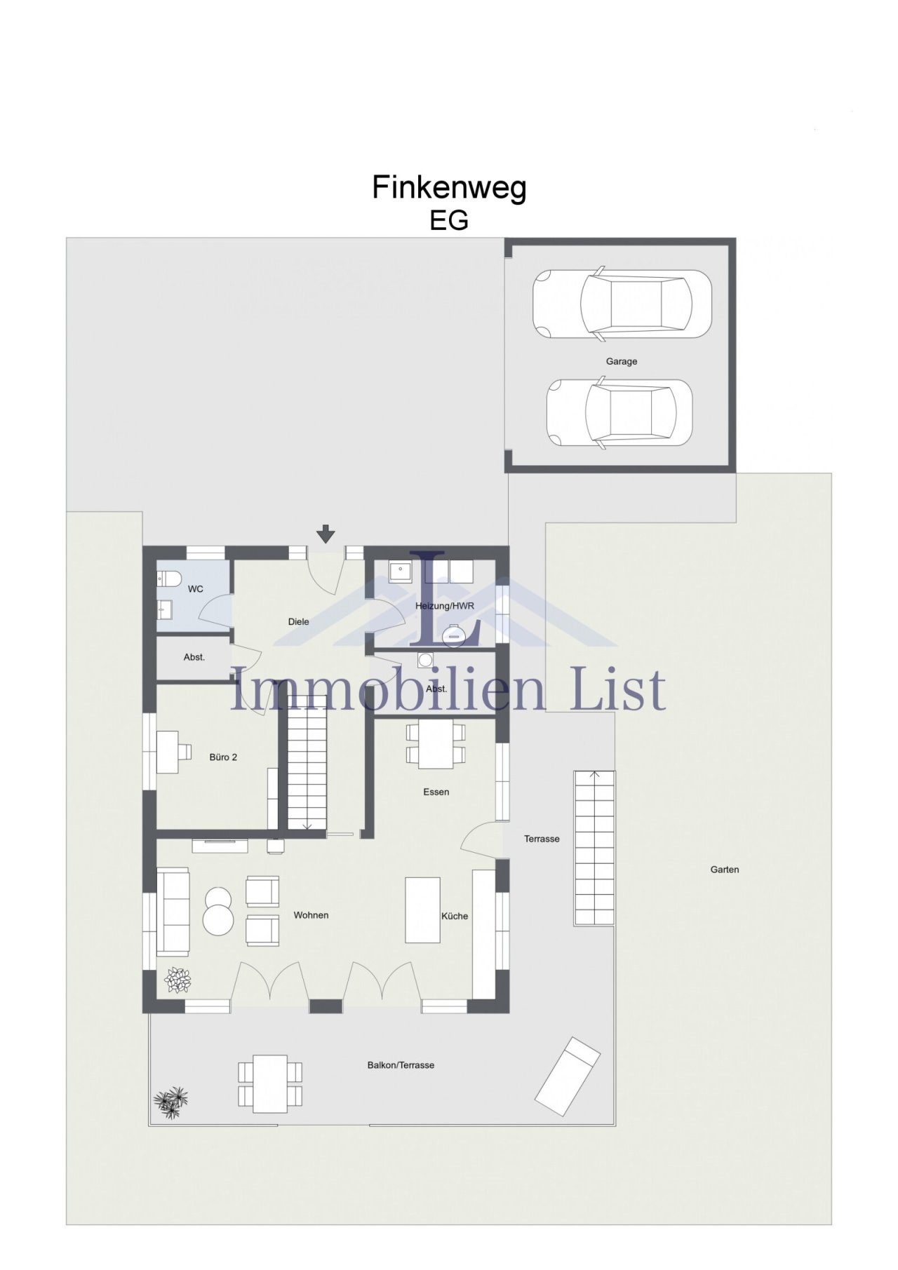 Finkenweg - EG - 2D Floor Plan