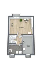 Grundriss Untergeschoss 3D