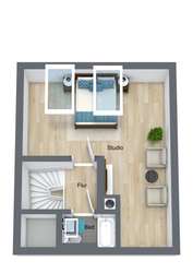 Grundriss Dachgeschoss 3D